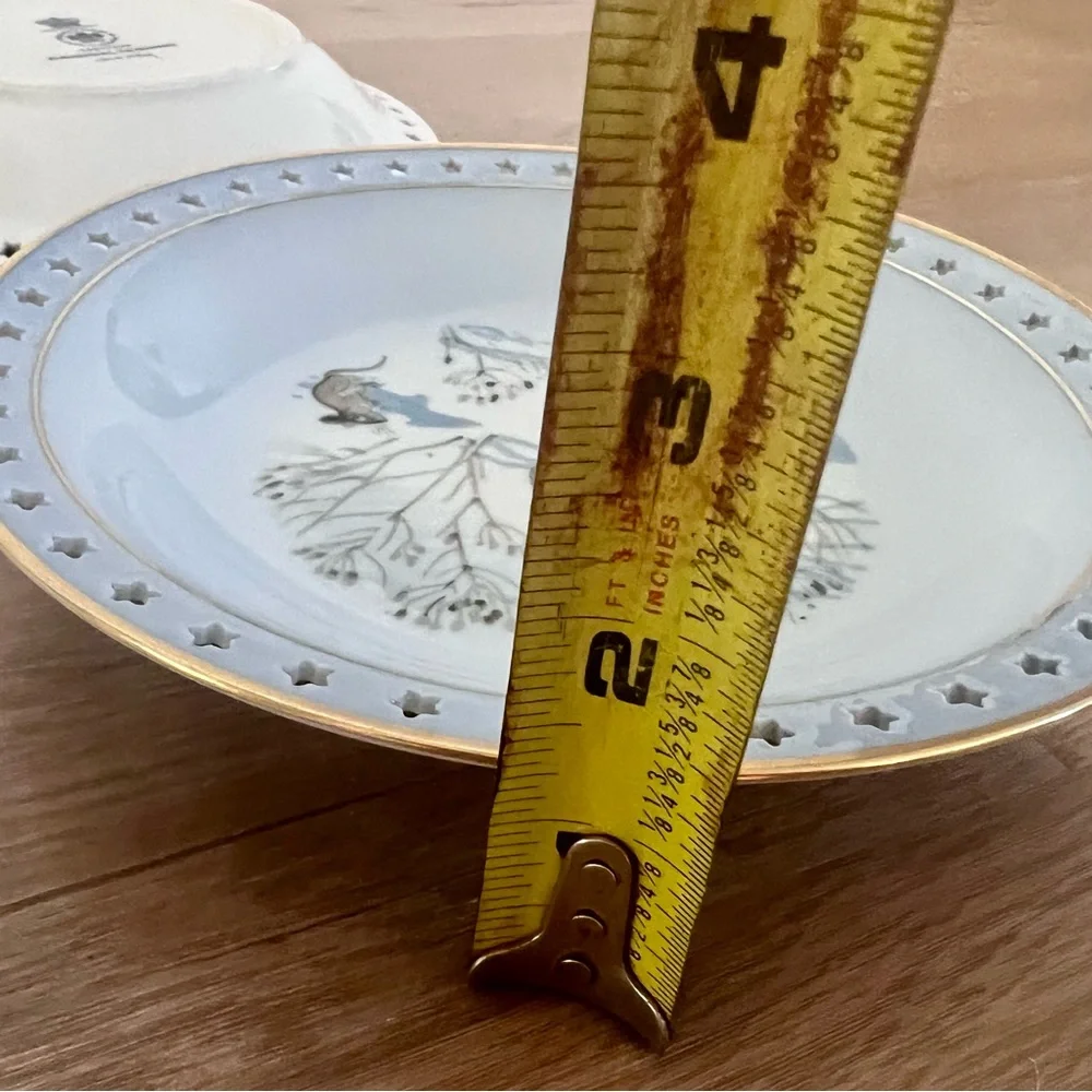 B&G Bing & Grondahl‎ Harald Wiberg Copenhagen Christmas Pasta Plates Bowls 4 PCs